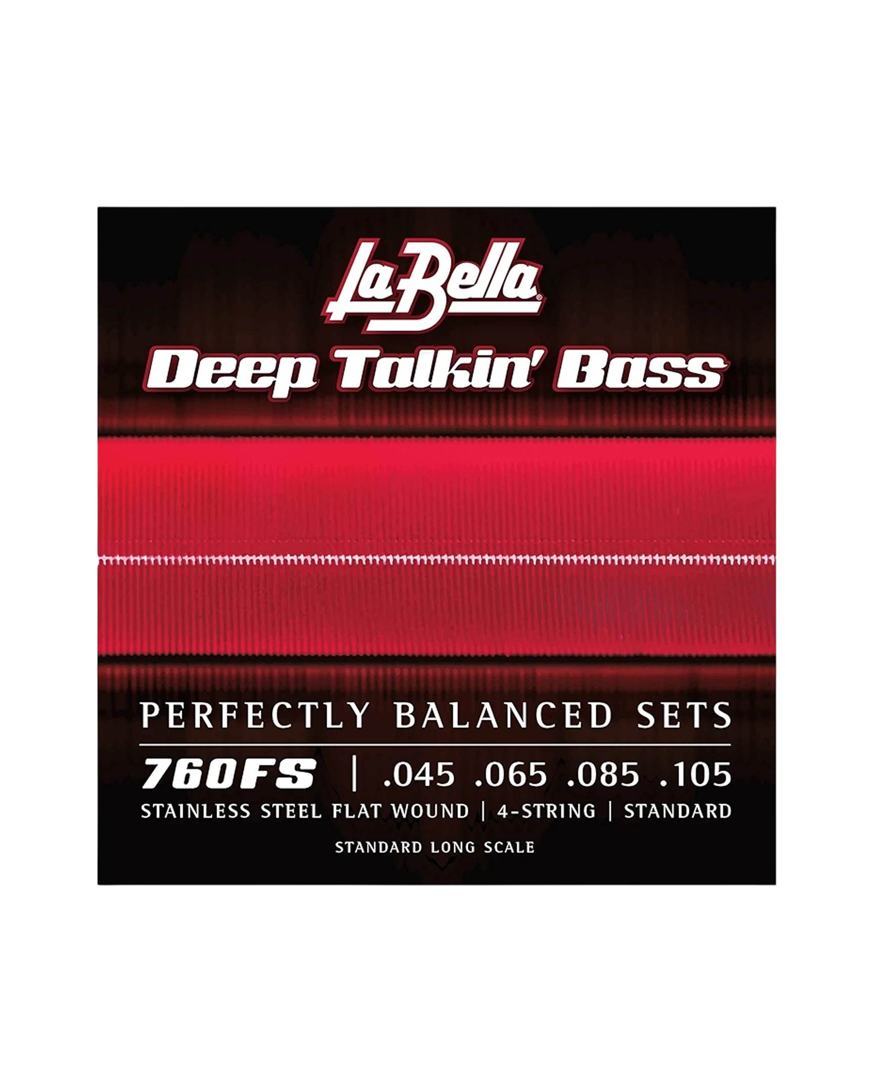 LA BELLA 45 105 La Bella 760FS Deep Talkin’ Bass Flatwound Strings 45–105 – Stainless Steel, Long Scale - Image 1